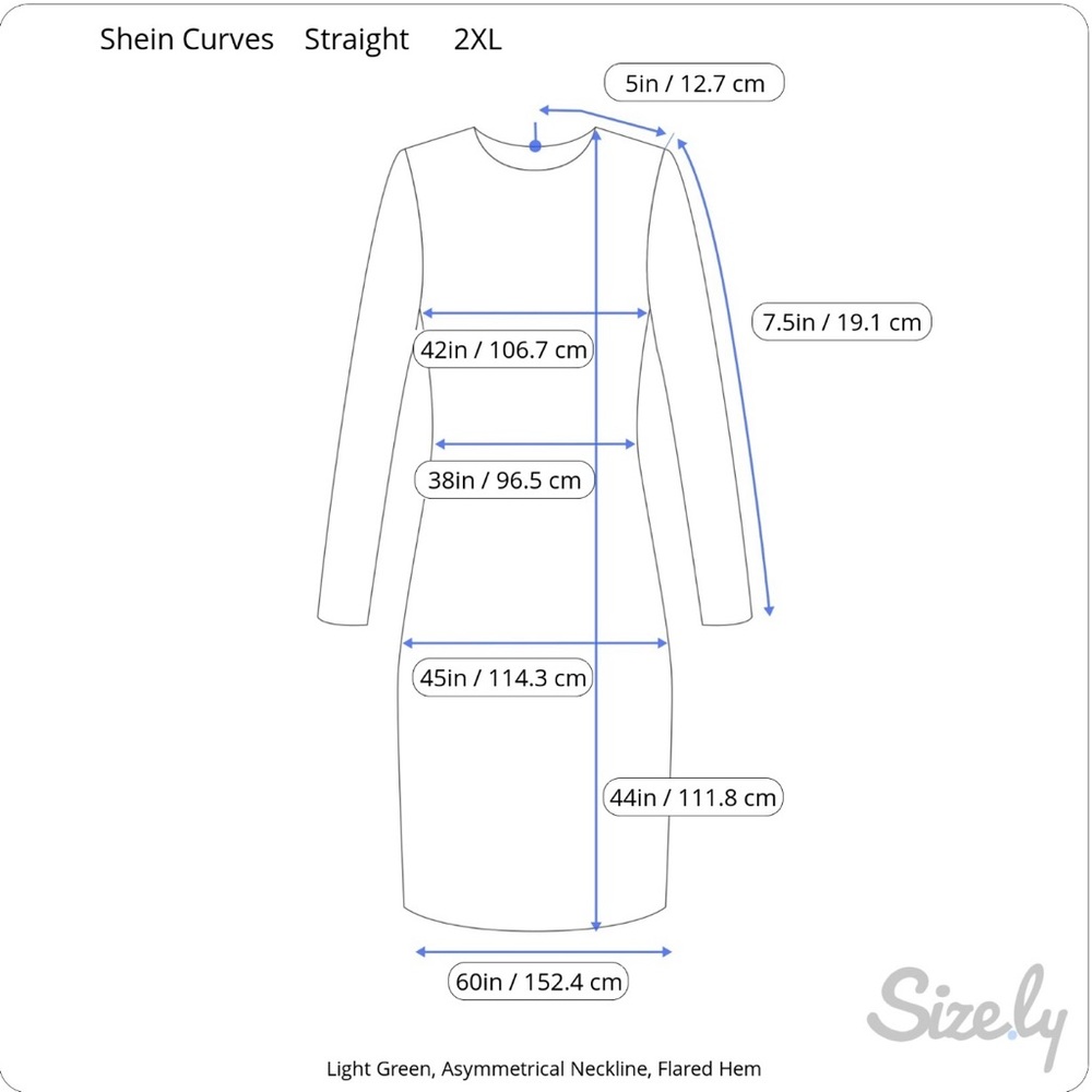 Shein Curve Sage Green Ruffled Dress - Picture 9 of 9
